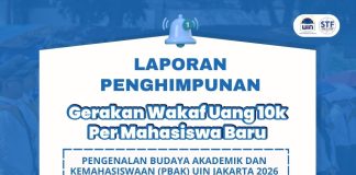 Laporan Penghimpunan Wakaf Uang PBAK UIN Jakarta 2026