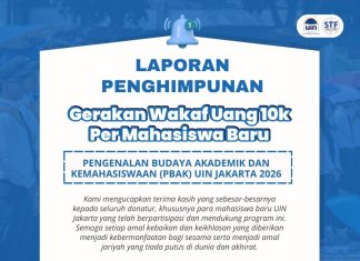 Laporan Penghimpunan Wakaf Uang PBAK UIN Jakarta 2026