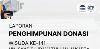 Penghimpunan Donasi Beasiswa Realtime – Wisuda 141 UIN Syarif Hidayatullah Jakarta